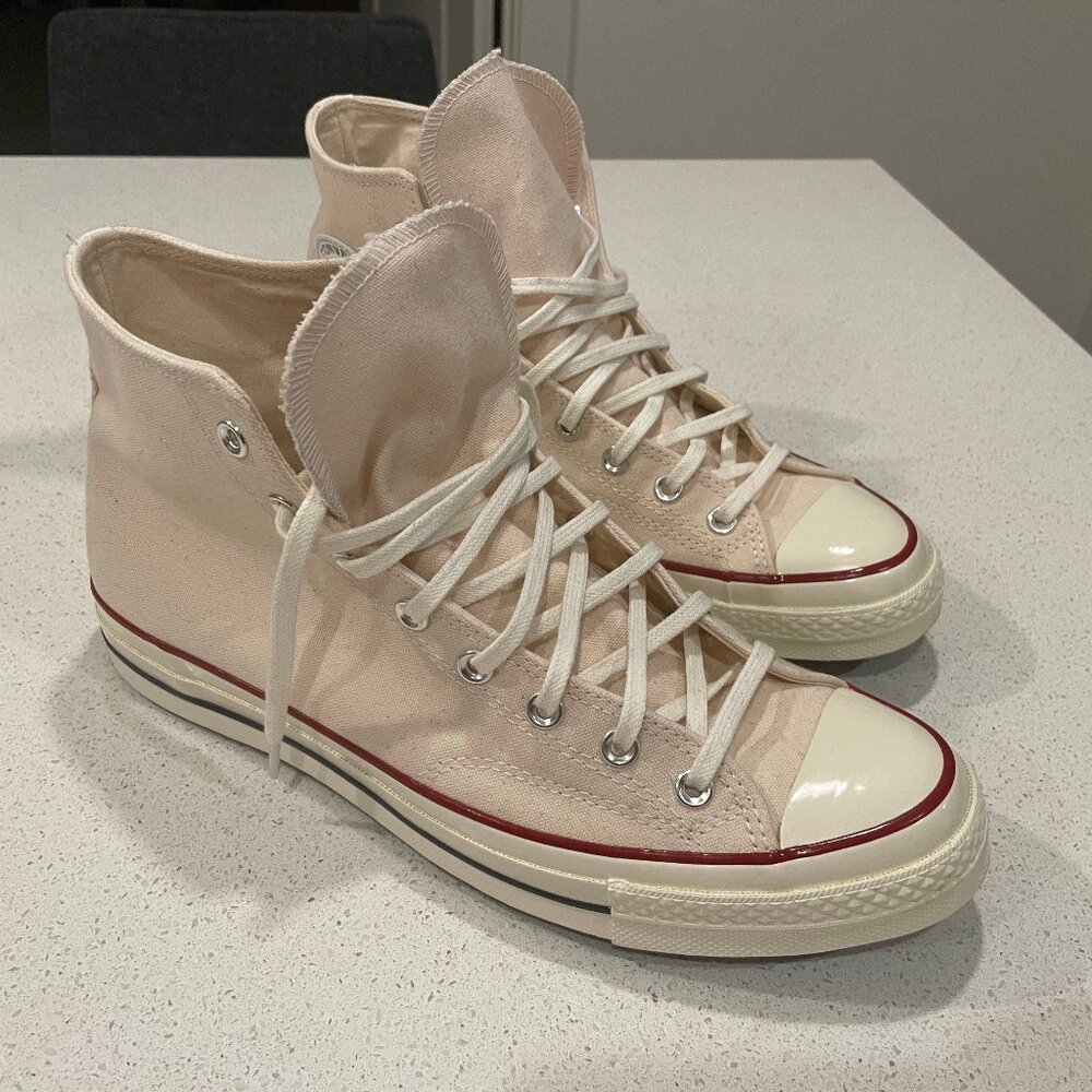 Converse Chuck 70 High "Parchment/Garnet/Egret" - Size 11.5